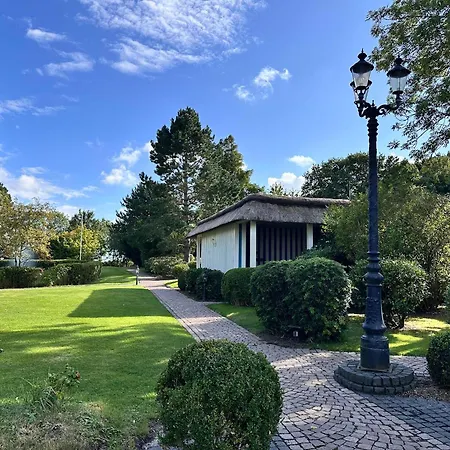 Apartmán Sky & Homes Storchennest I Cozy Fuer 4 Gaeste Mit Terrasse Und Parkgarten Im Reetdachanwesen In Spo *